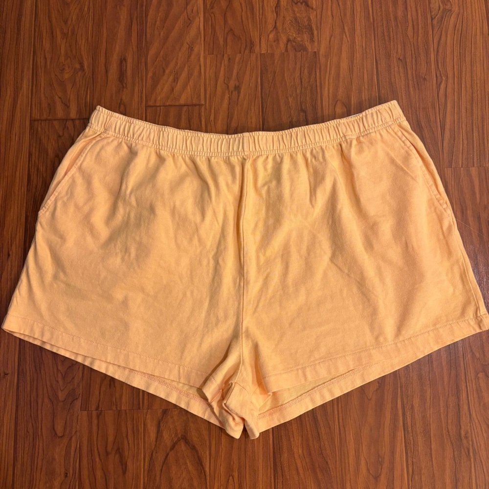 NWT American Eagle Womens XXL Shortie Orange Shorts Feels Seriously Lived-In